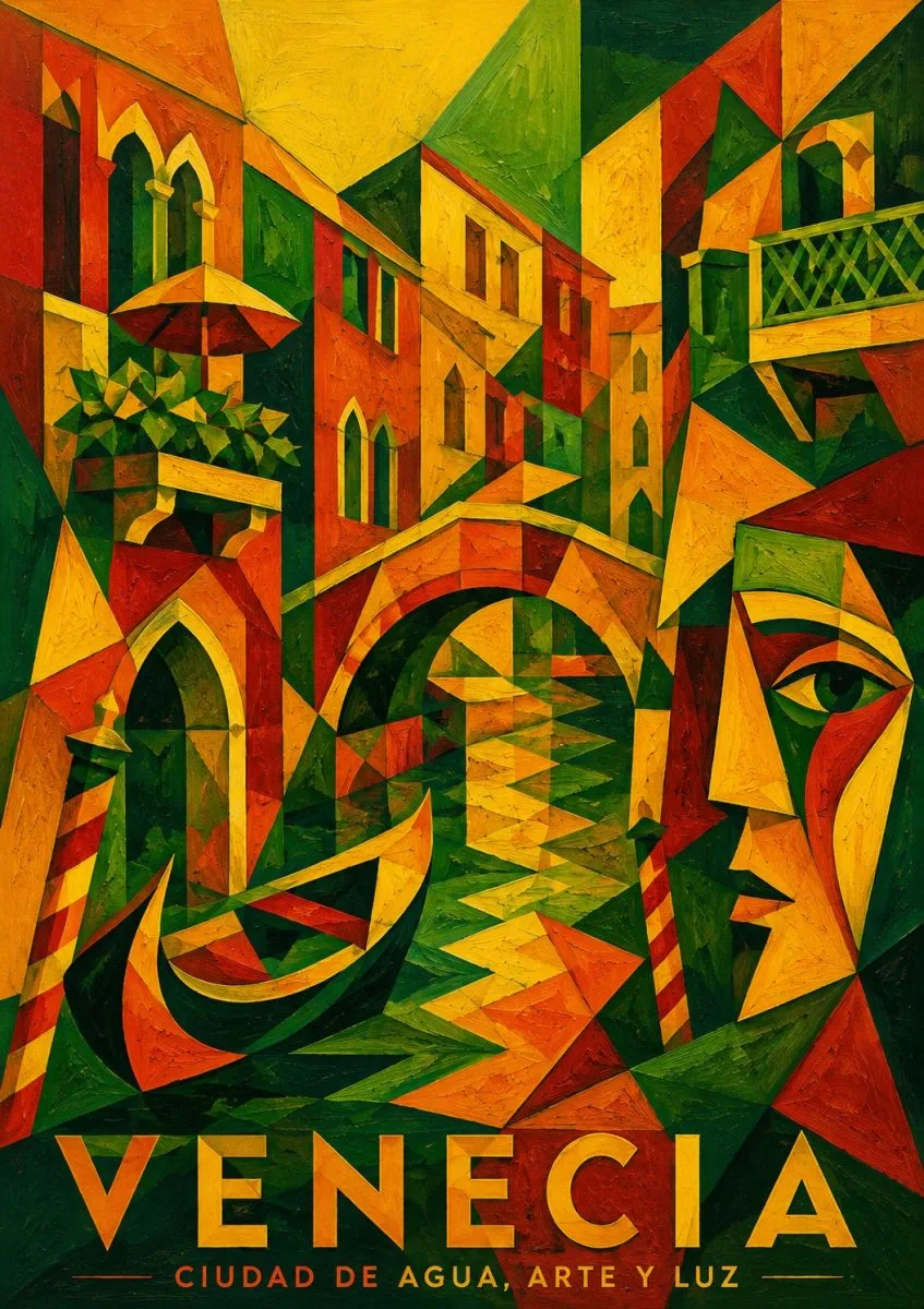 Póster Ciudad Venecia 70 x 49,5 cm